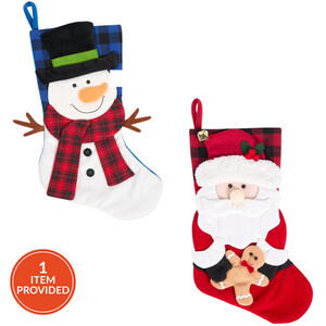 Santa or Snowman Novelty Stocking