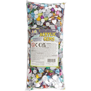Craft Planet Acrylic Gems Assorted - 500g