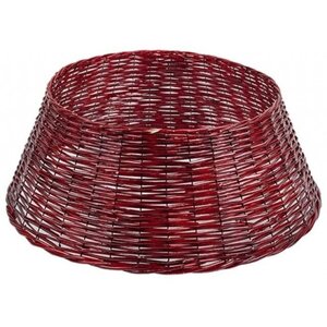 Red Willow Christmas Tree Skirt Red