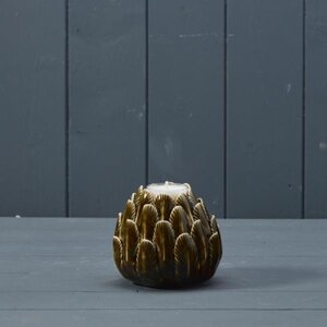 Stylish Green Ceramic Flower Tealight