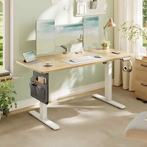 Electric Standing Desk Storage Pocket, Oak