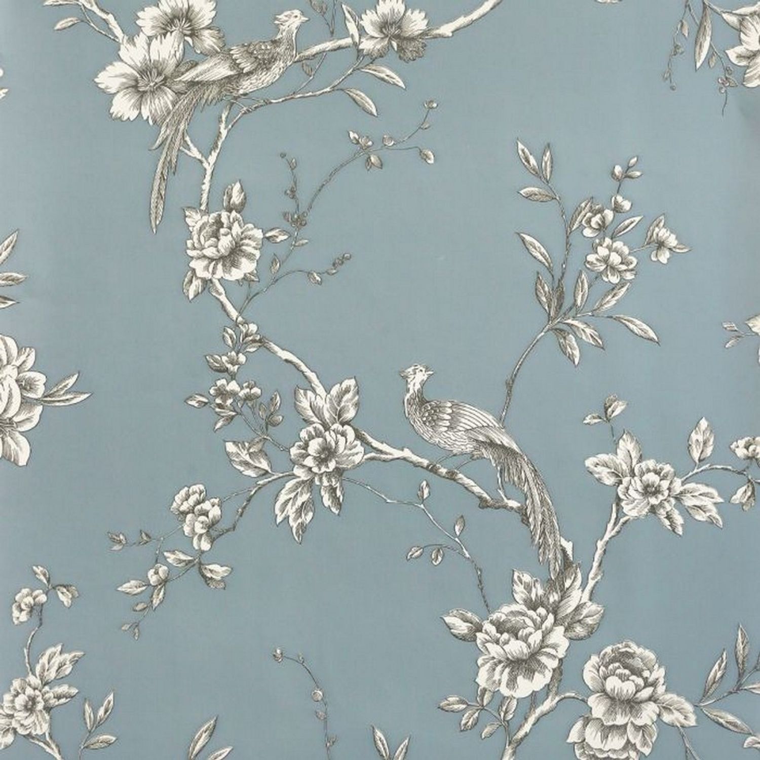 World Of Wallpaper Chinoise Wallpaper Slate Blue (10M X 53Cm) - Slate Blue