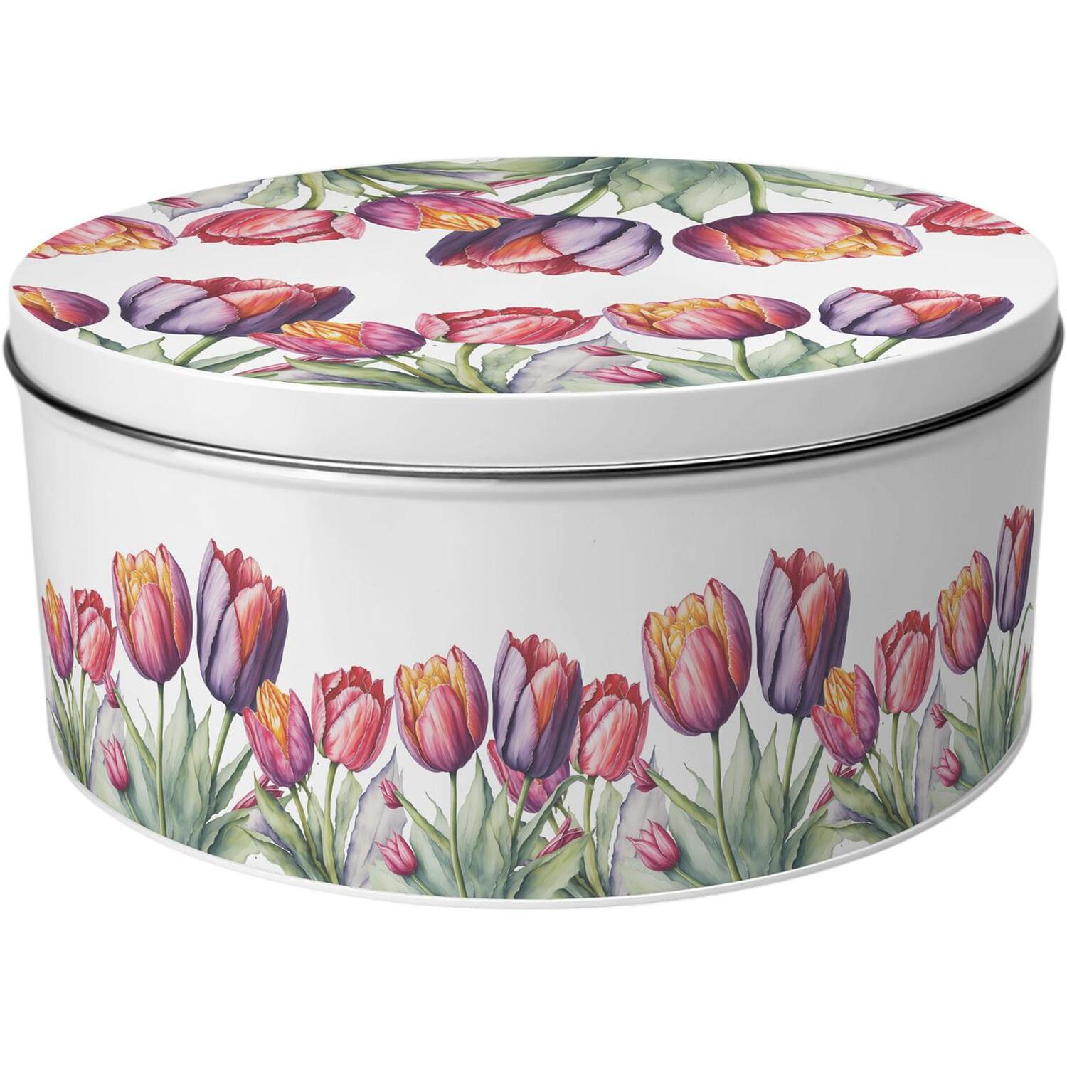 Image of Tulips Large Cake Tin - Multicoloured