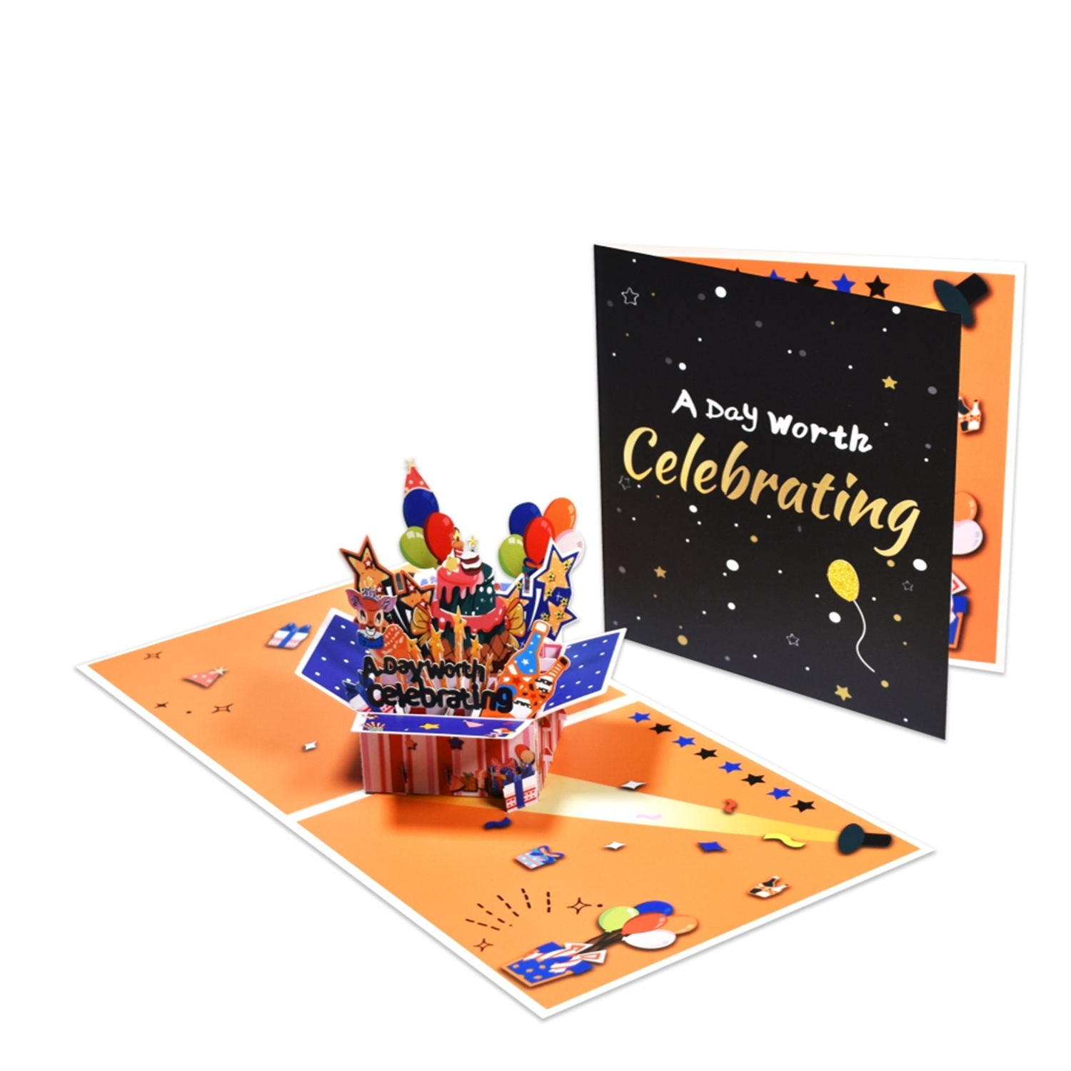 A Day Worth Celebrating! Celebration Burst 3D Pop Up Greeting Card - Image 2