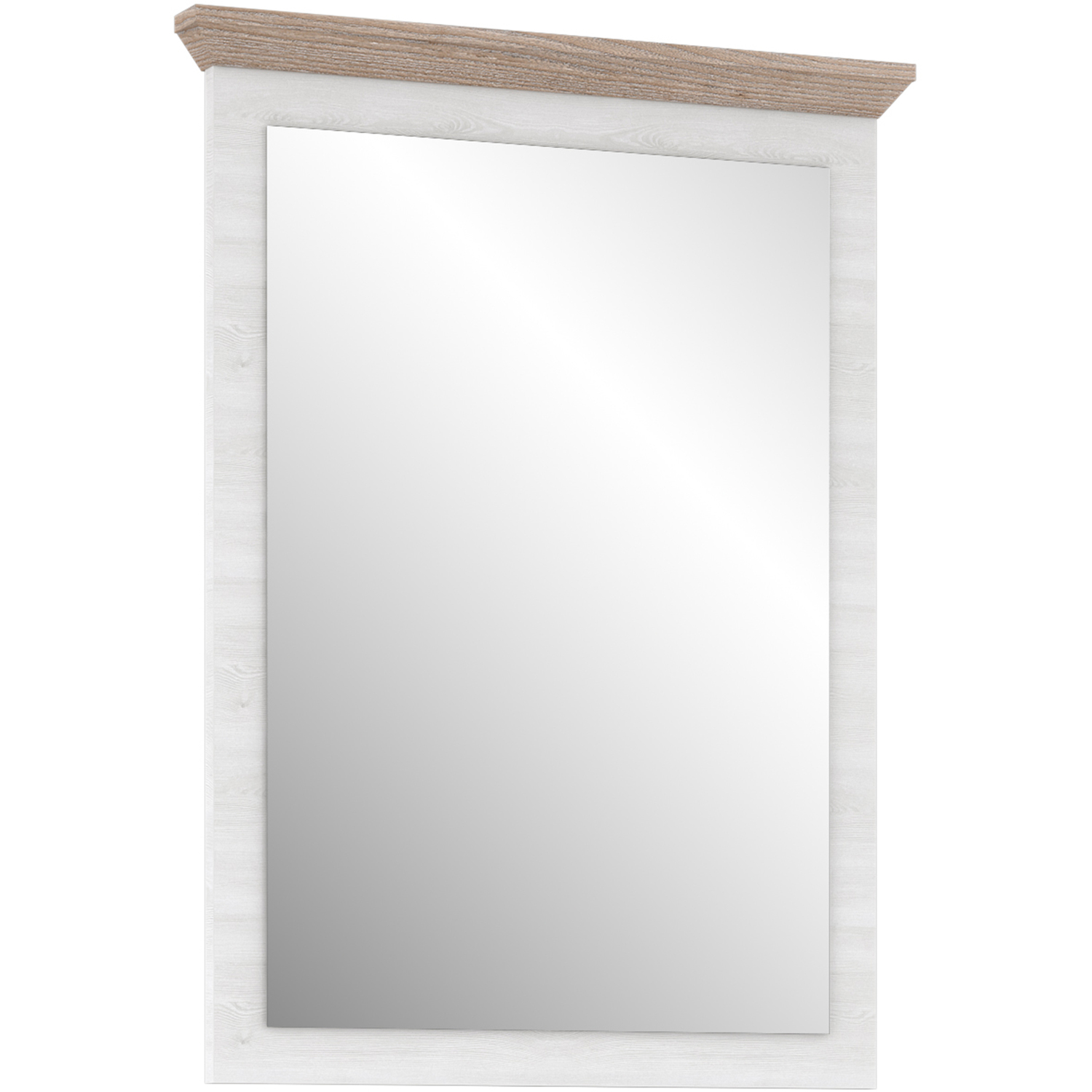Furniture To Go Illopa Mirror In Oak Nelson/Snowy Oak - Oak Nelson & Snowy Oak