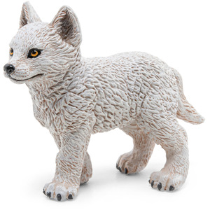PAPO Wild Animal Kingdom Young Polar Wolf Toy Figure - 50228 - White