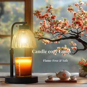 Kmok Candle Warmer Lamp with Timer, Dimmer & Adjustable Height for Scented Jar Candles A