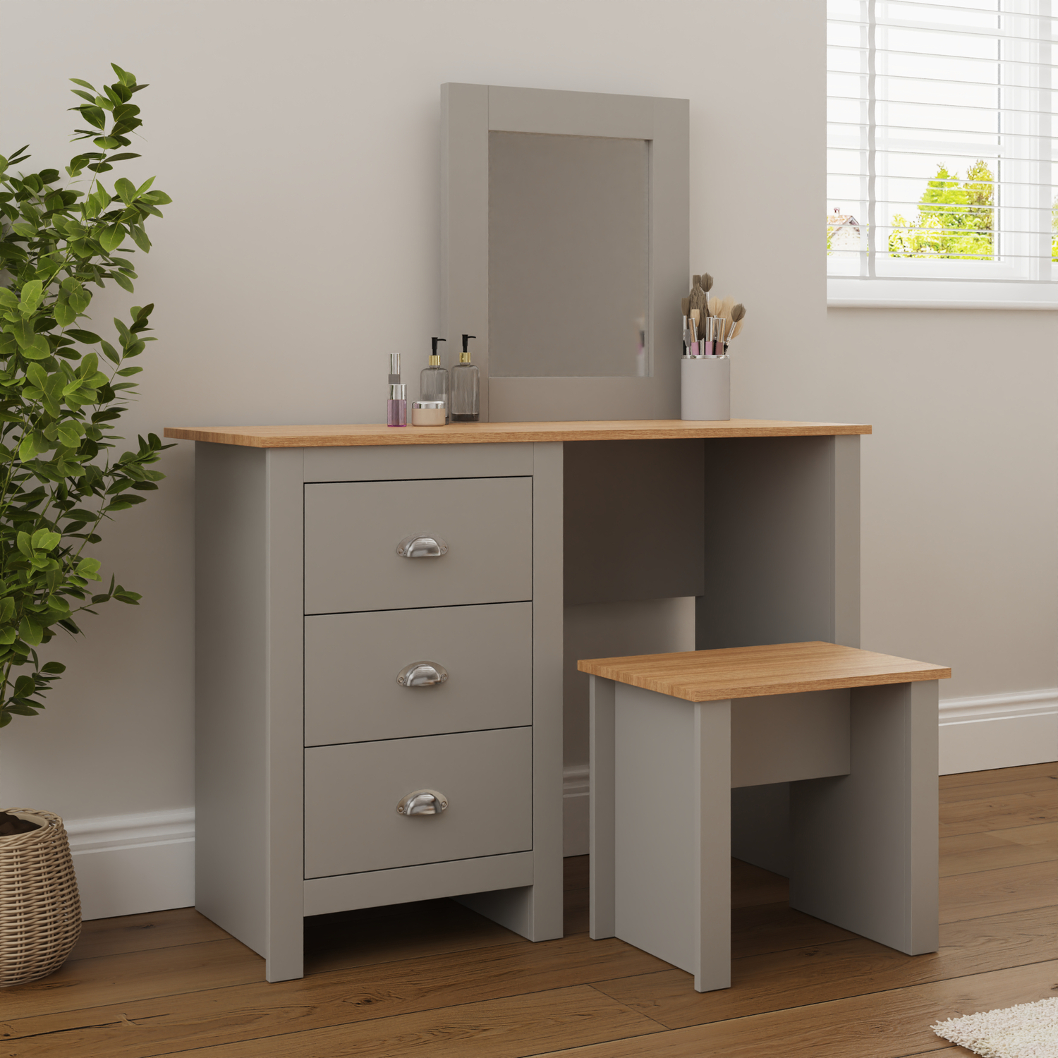 Gfw Lancaster Dressing Table Set - Grey - Image 5