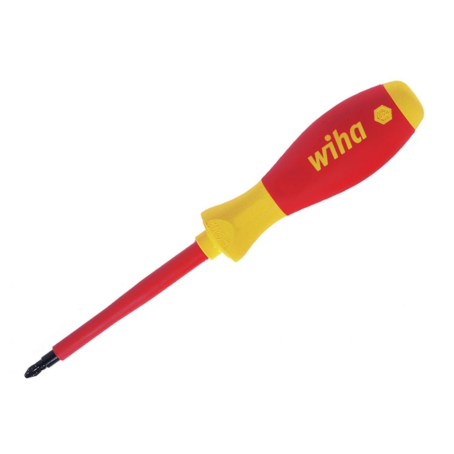 Wiha Softfinish Electric Slimfix Screwdriver, Pozidriv Tip - Multi Colour