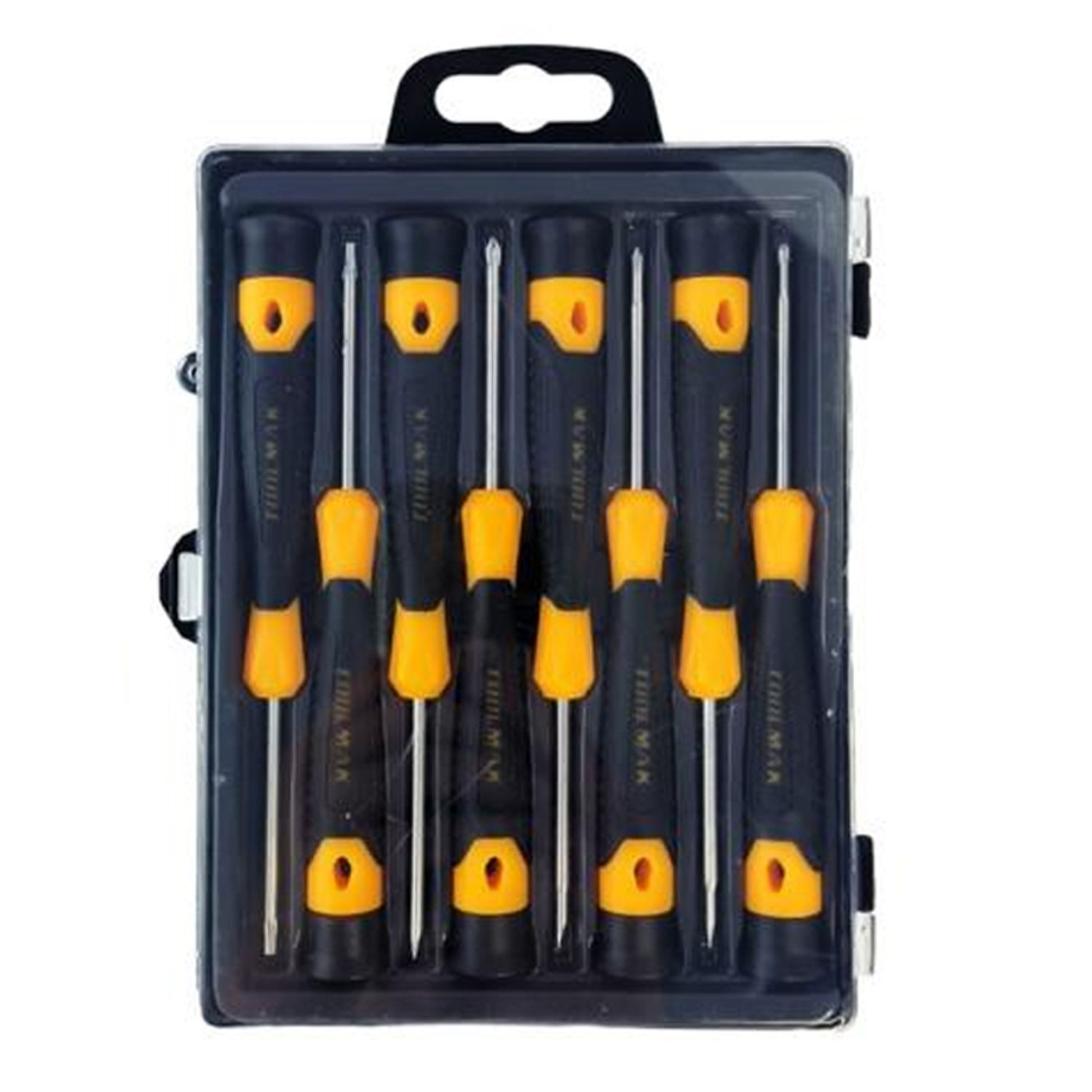 Toolmak Precision Screwdriver Set(Pack Of 8) - Black/Orange/Steel