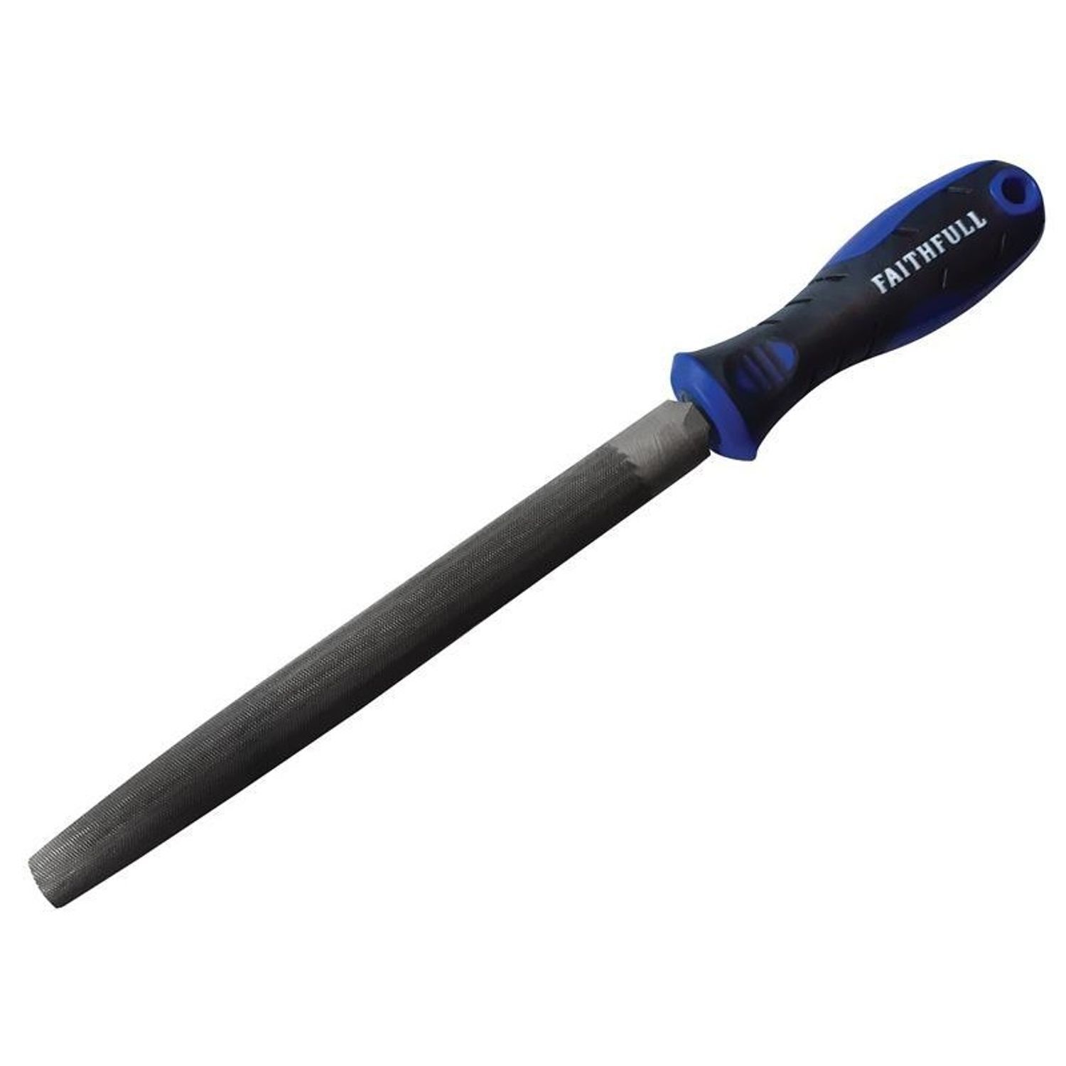 Faithfull Half-Round Second Cut File, Handled A - Multi Colour