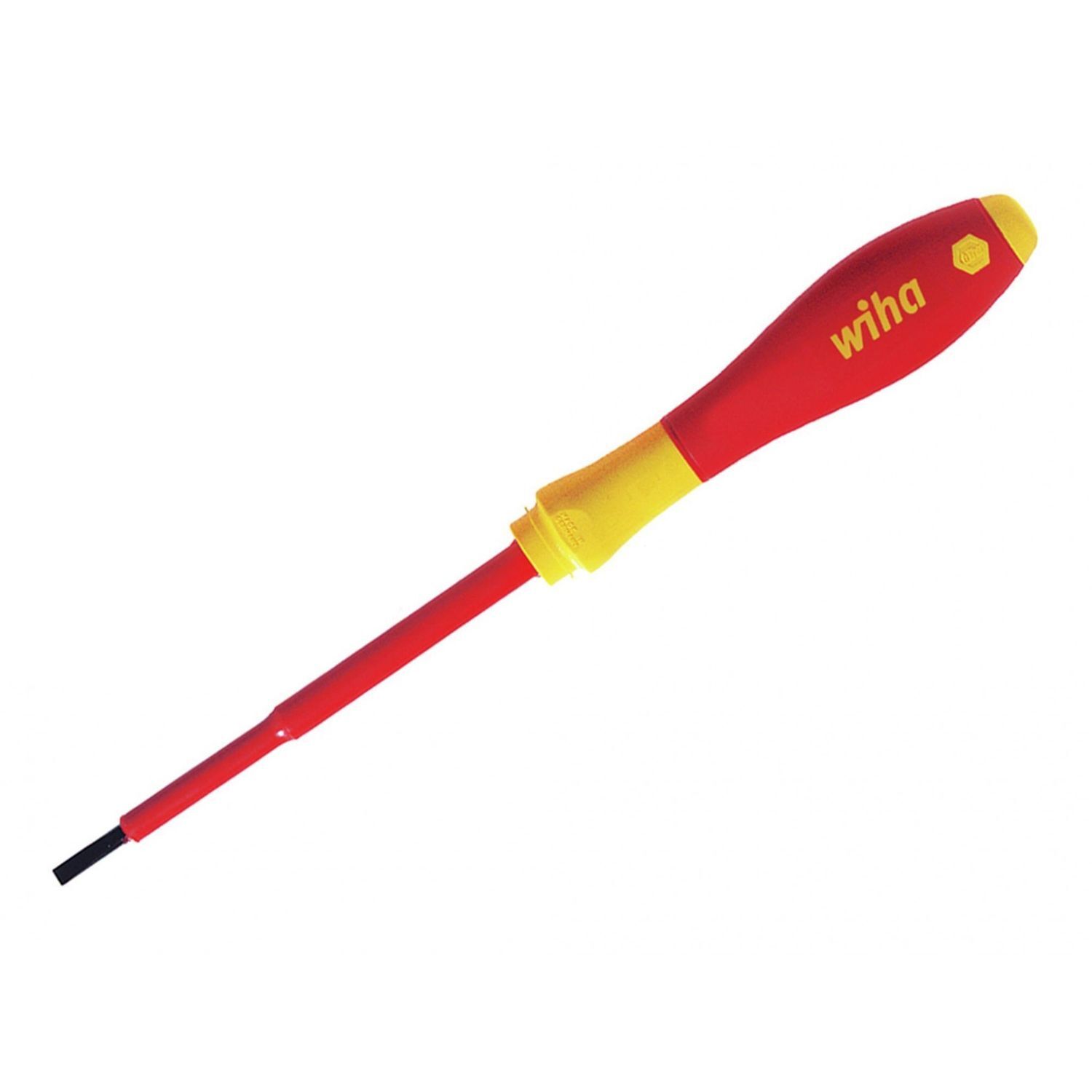 Wiha Softfinish Electric Slimfix Screwdriver, Slotted Tip A - Multi Colour