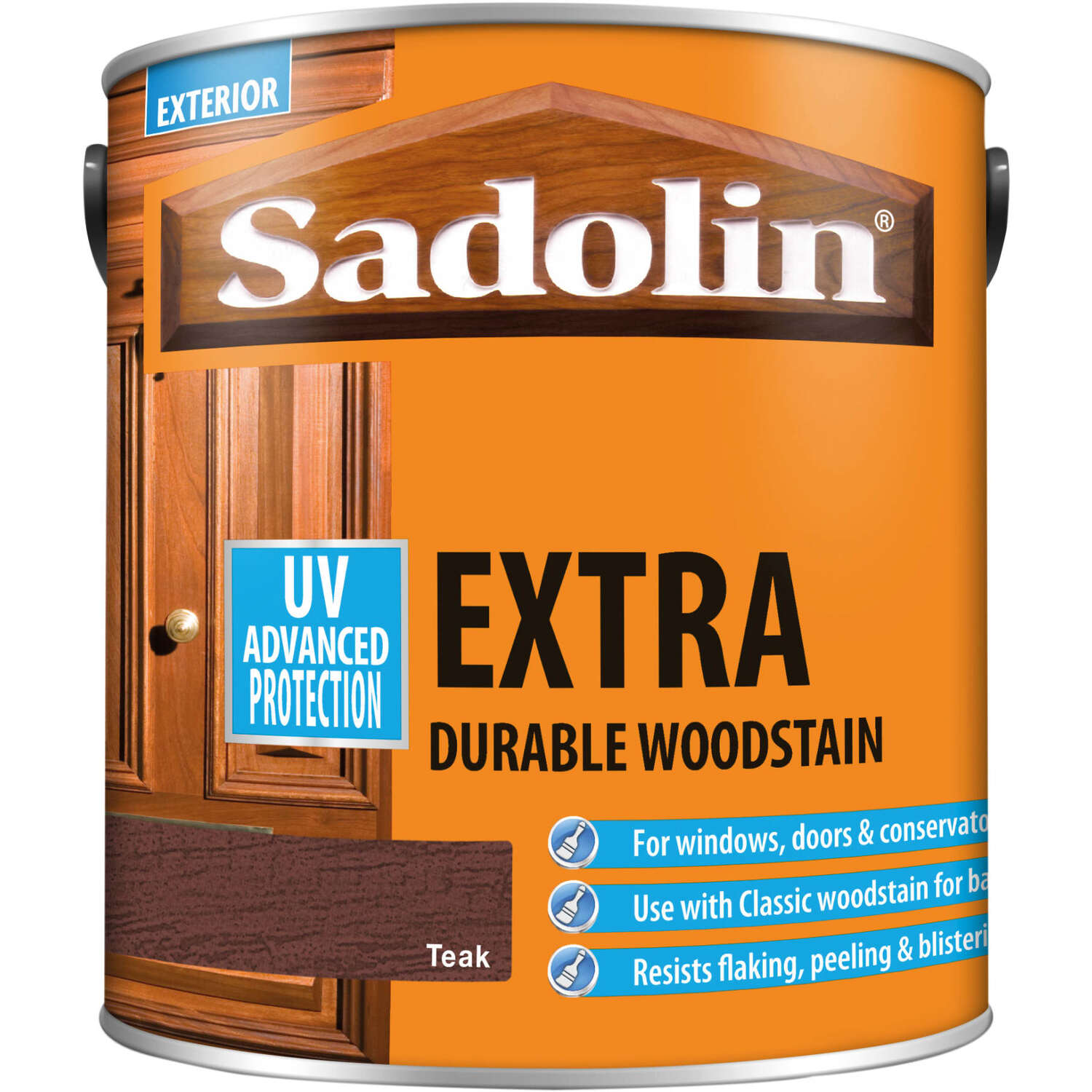 Sadolin Extra Teak Woodstain - Exterior - Brown - 2.5L - for Softwood and Hardwood Joinery - Image 12