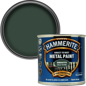 Hammerite Direct to Metal Smooth Gloss Paint, Wild Thyme, 250ml.
