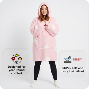 Oversized Borg Blanket Hoodie  Ultra Soft & Warm Loungewear
