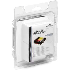 Duracard Id 300 Badge Printing Kit - Ymcko Colour Ribbon and 100 Cards