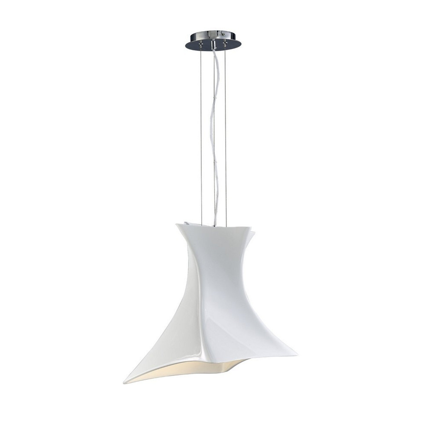 Inspired Lighting Twist Pendant Light White