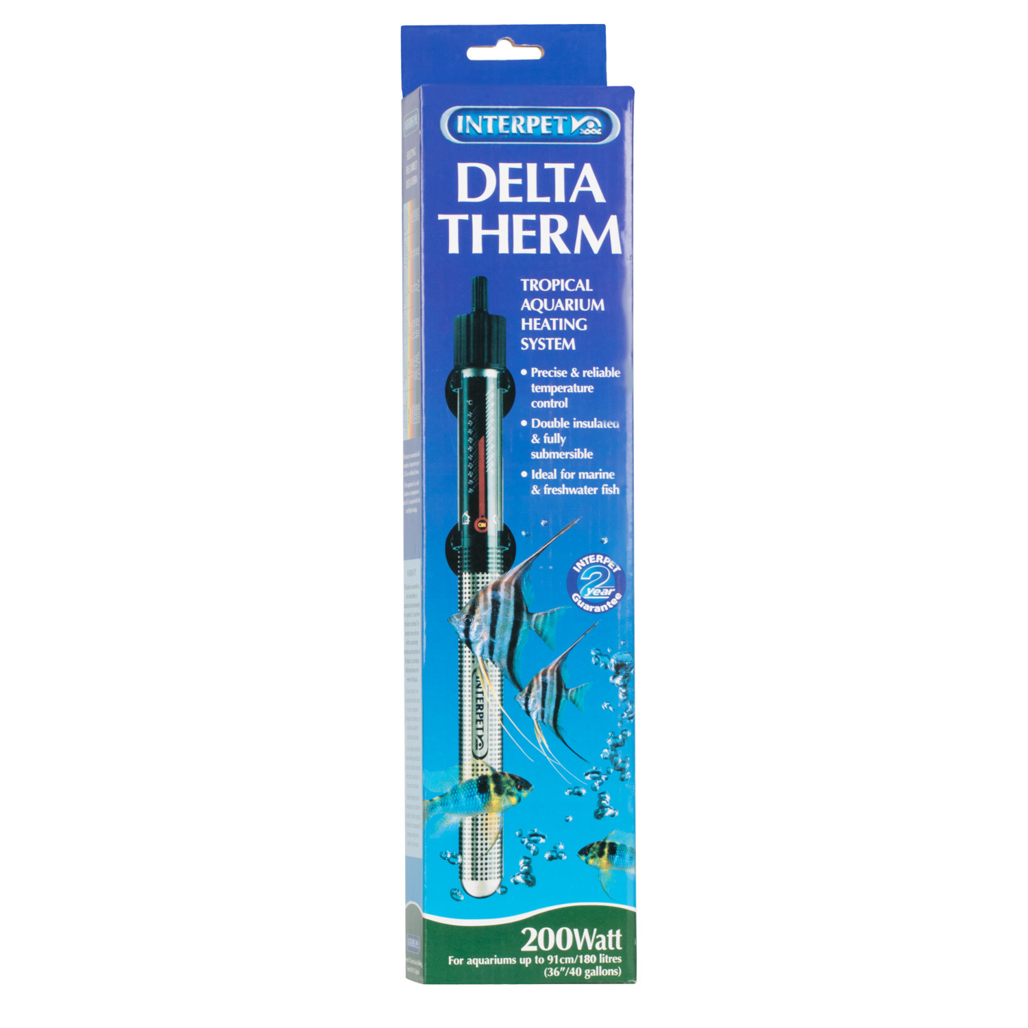 INTERPET DELTATHERM 200w / 200L Aquarium Tank Heater Tropical Marine Thermostat - Image 3