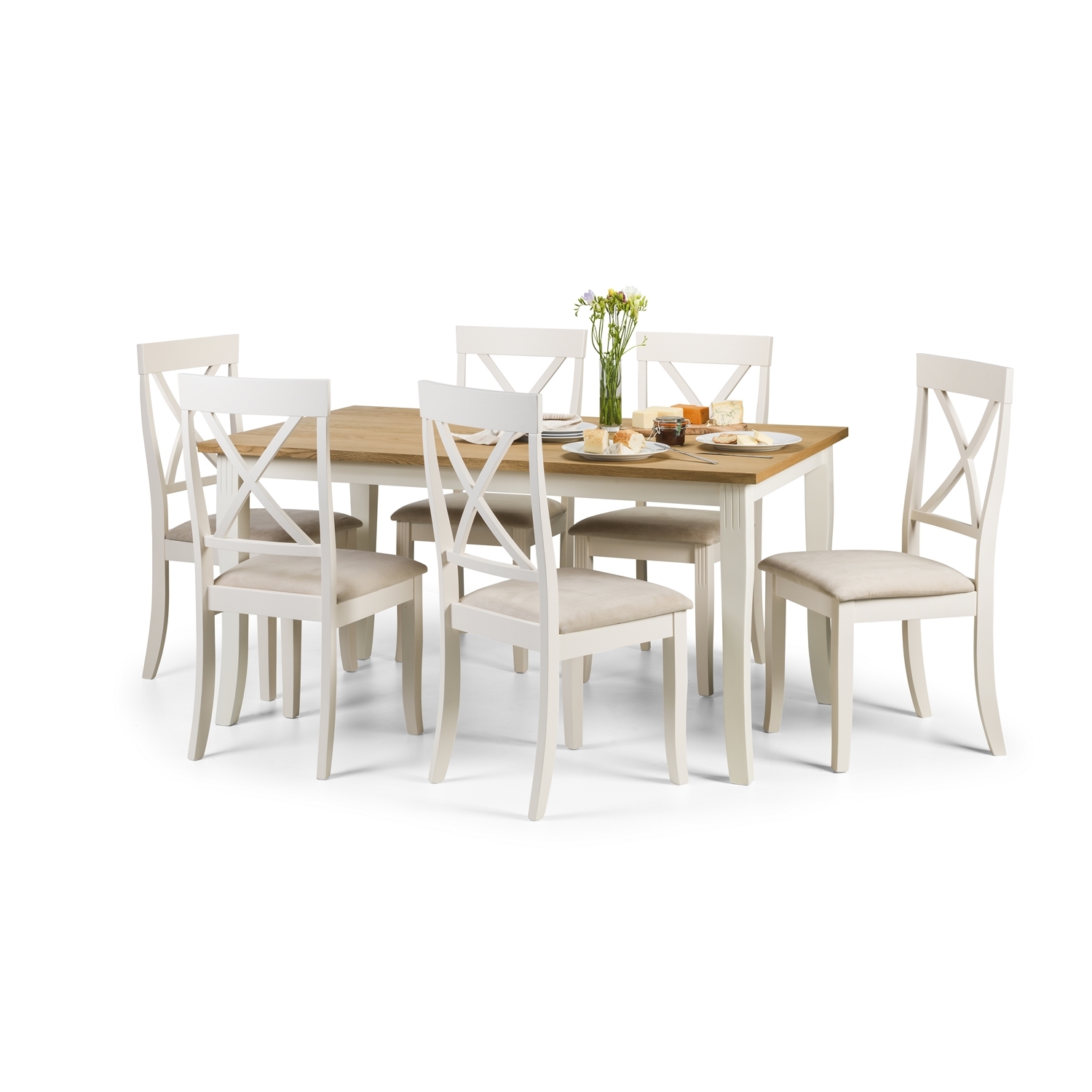 Davenport Rectangular Dining Table - White