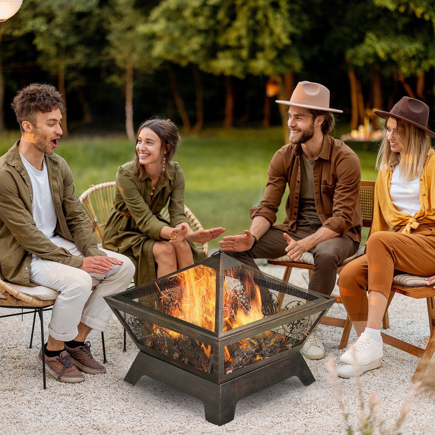 Outdoor Wood Burning Firepit