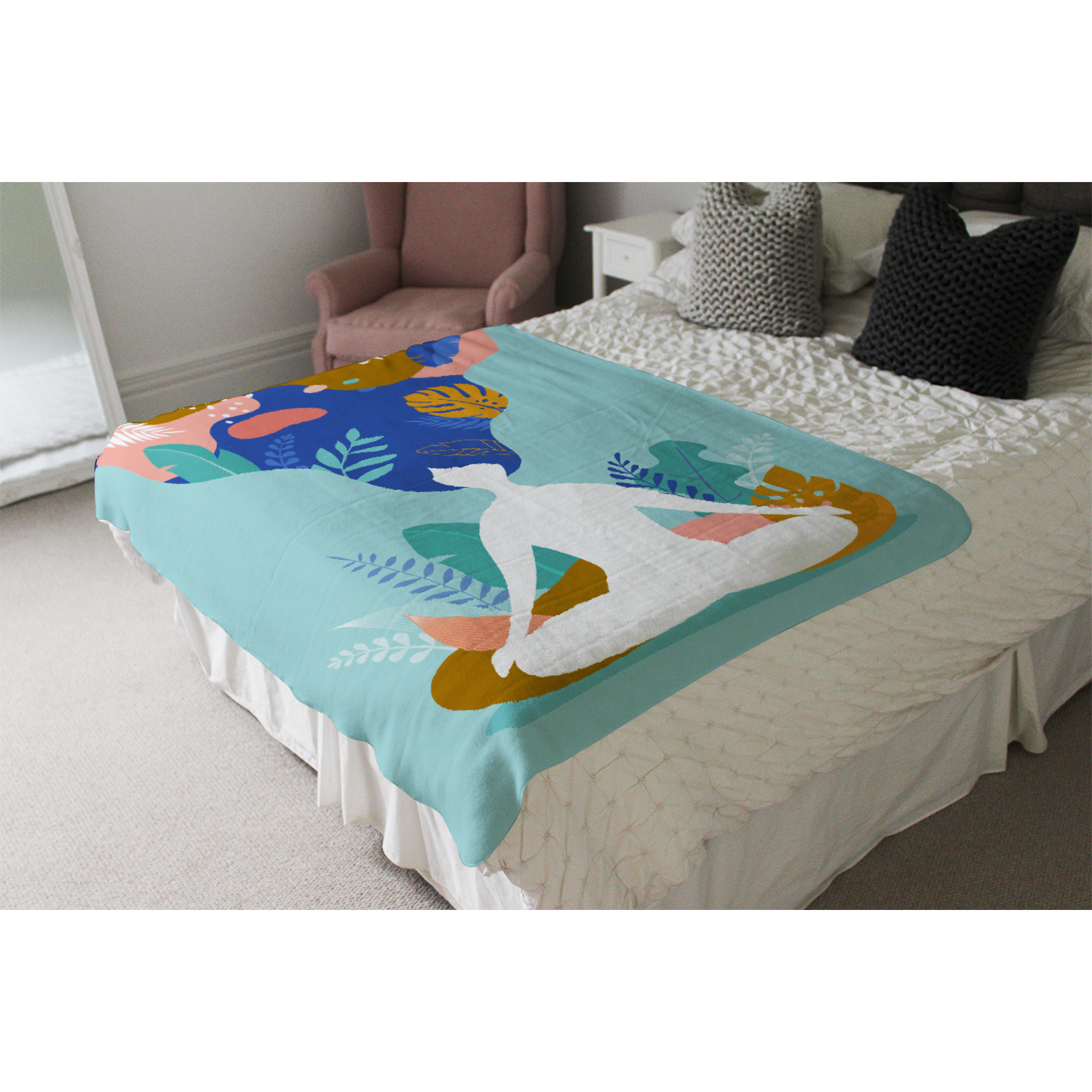 Mindfulness, Meditation And Yoga Blanket - Green