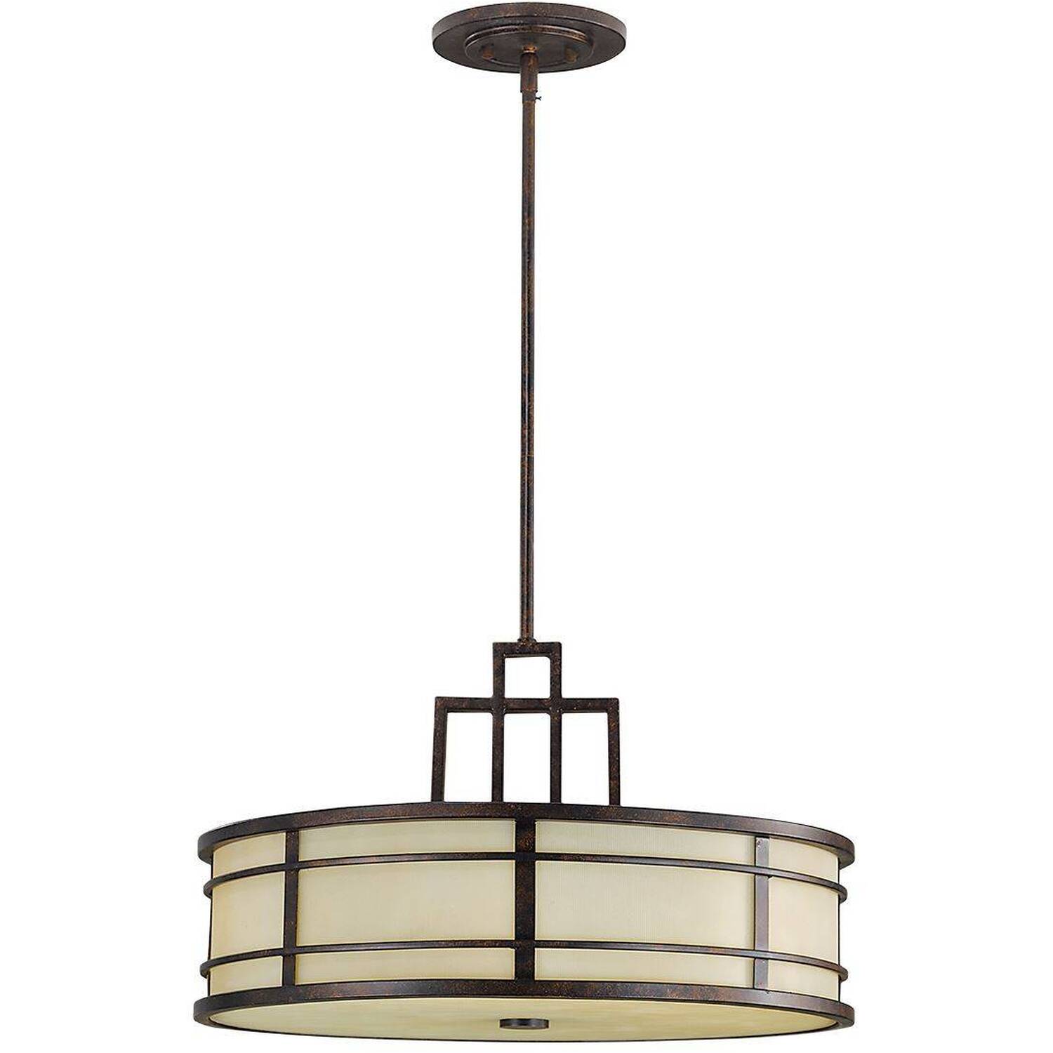 Fusion 3 Light Ceiling Pendant Bronze, E27 - Bronze