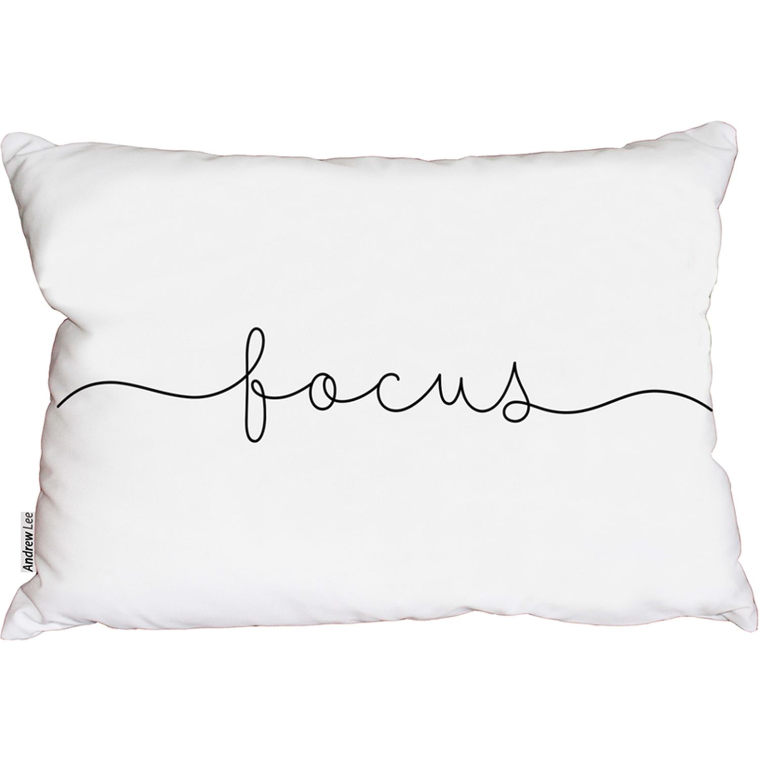 Text Focus Outdoor Cushion - White