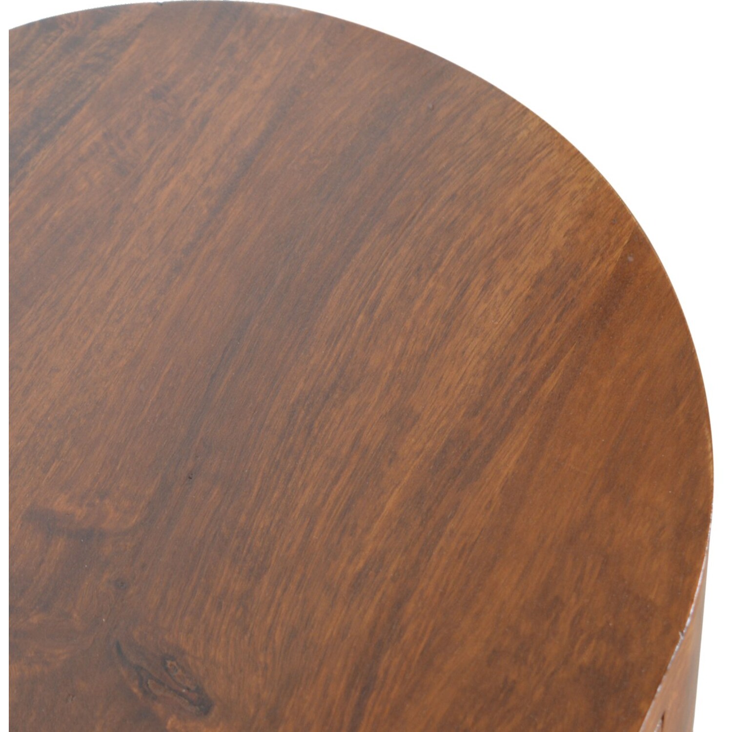 Chestnut Rounded Small Mango Wood Console Table - Brown