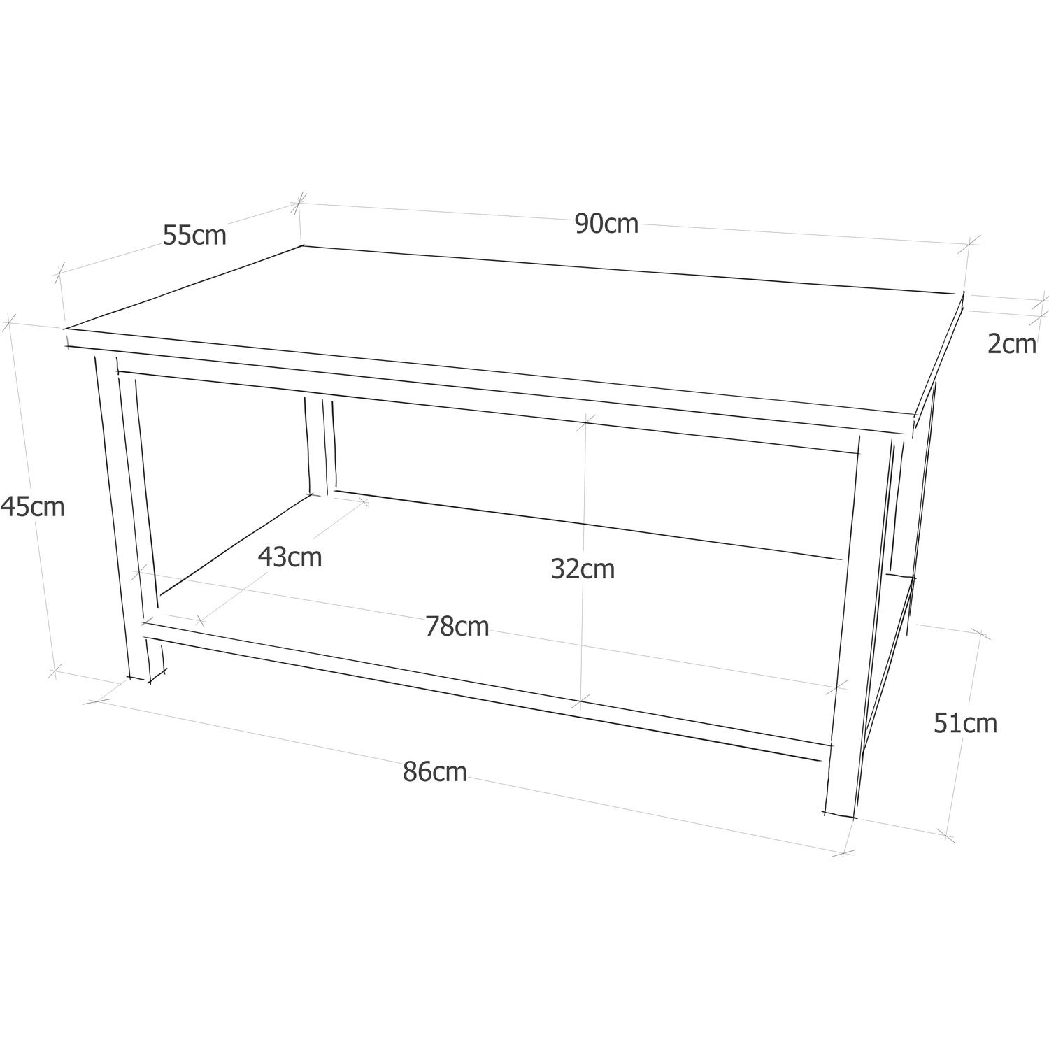 Portofino Coffee Table - Light Wood