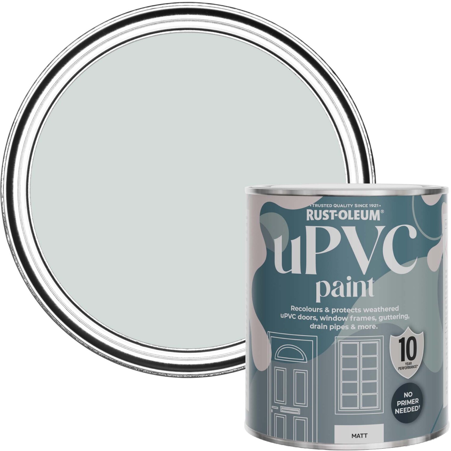 Rust-Oleum Upvc Door And Window Paint Matt Dove 750Ml - Grey - Grey