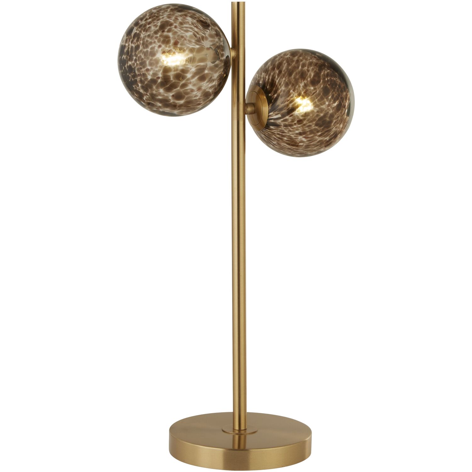Lighting Colletion - 2Lt Tortoise Glass Table Lamp - Tortoise thumbnail