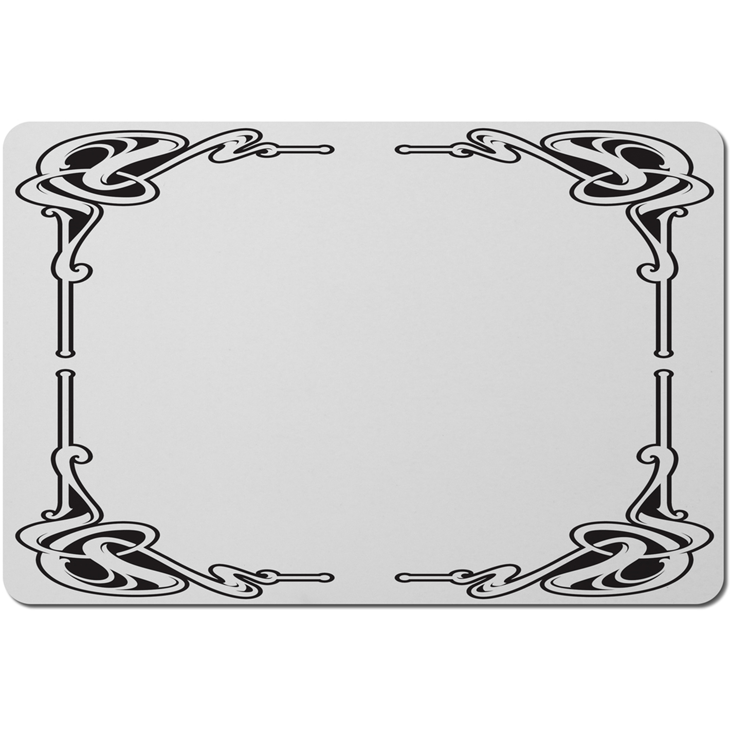 Decorative Border Placemat - Black