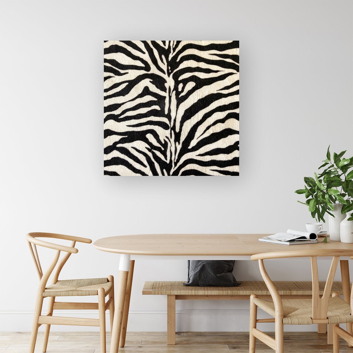 White Tiger Print Canvas Print
