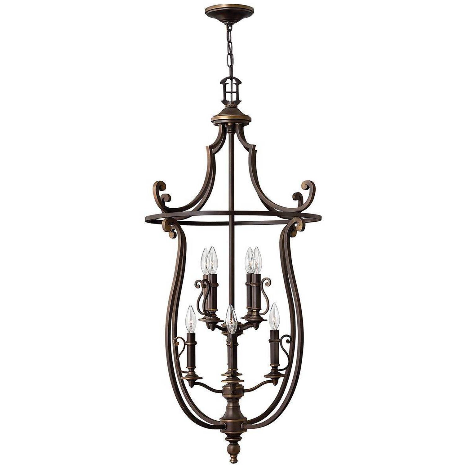 Plymouth 8 Light Ceiling Pendant Olde Bronze, E14 - Olde Bronze