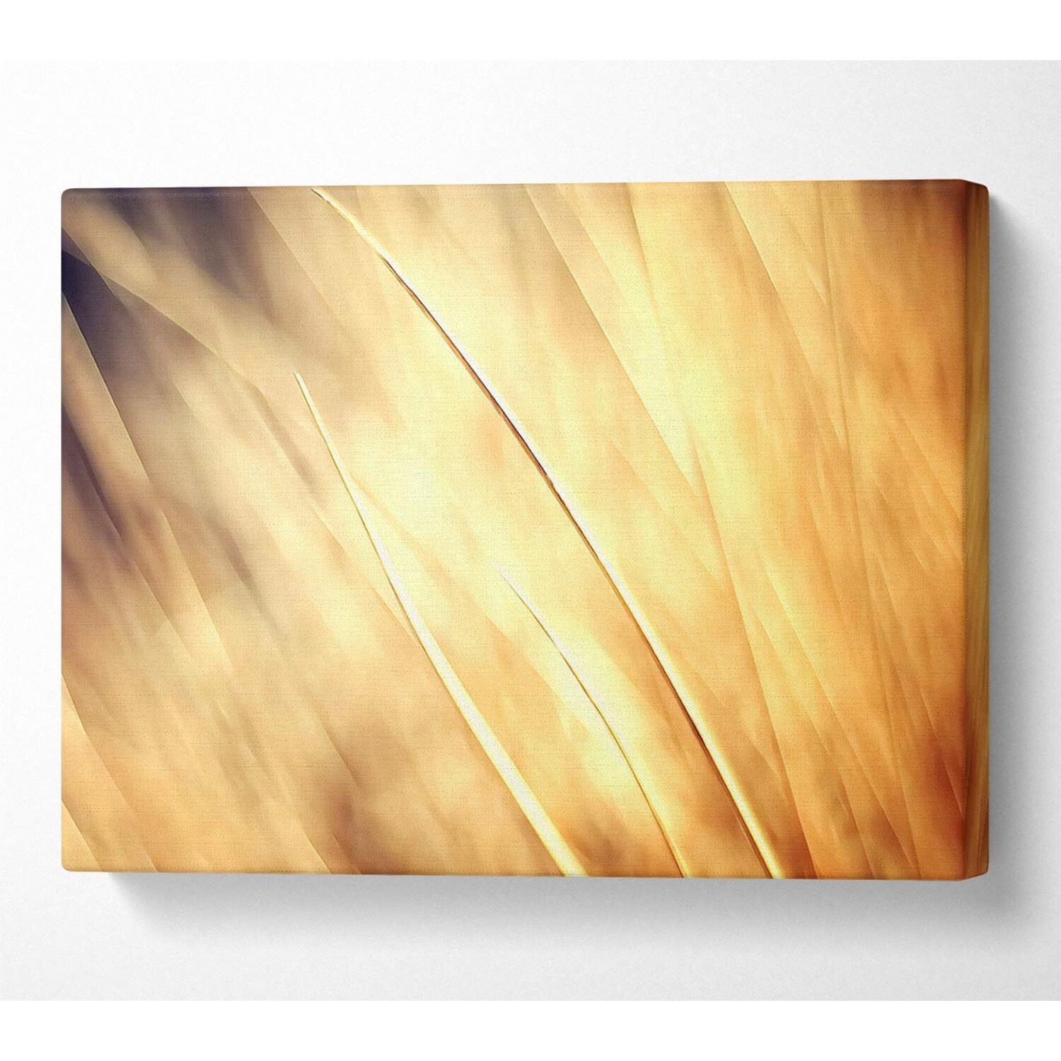 Wallart-Direct - Autumn Grass Canvas Print Wall Art - Yellow / 101.6cm thumbnail