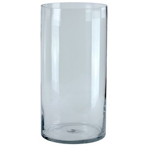 Clear Glass Cylinder Vase 20cm