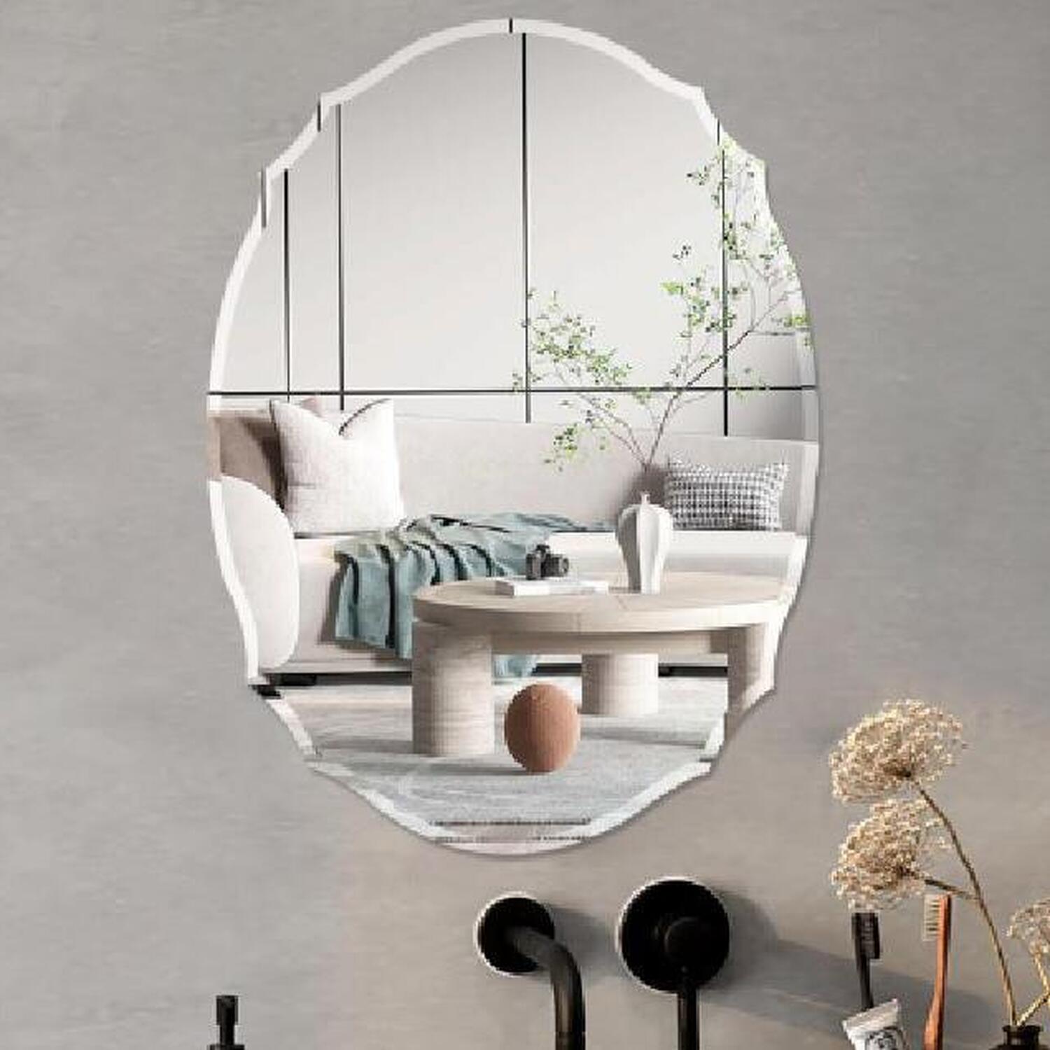 Frameless Vanity Wall Mirror - Transparent 2 9kg