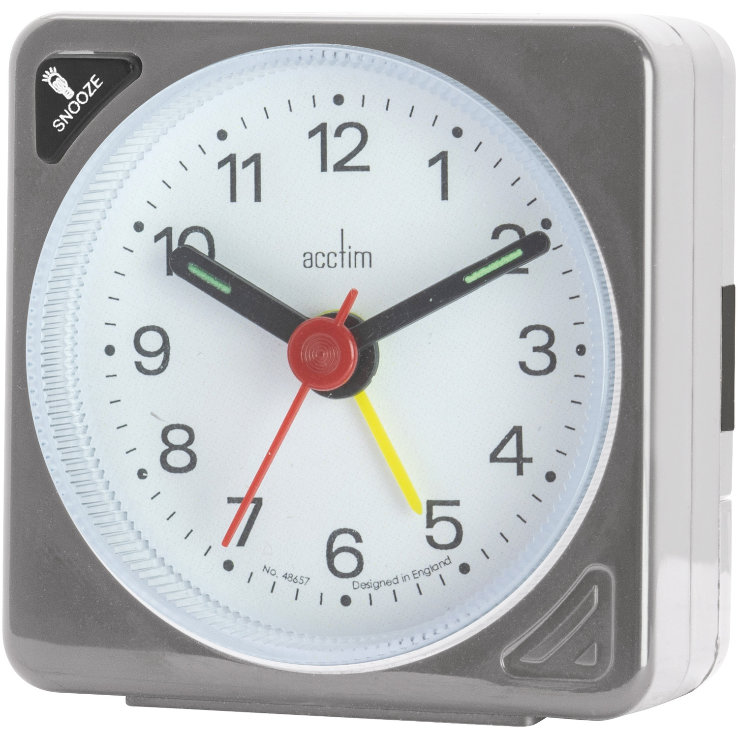 Ingot Analogue Alarm Clock Grey