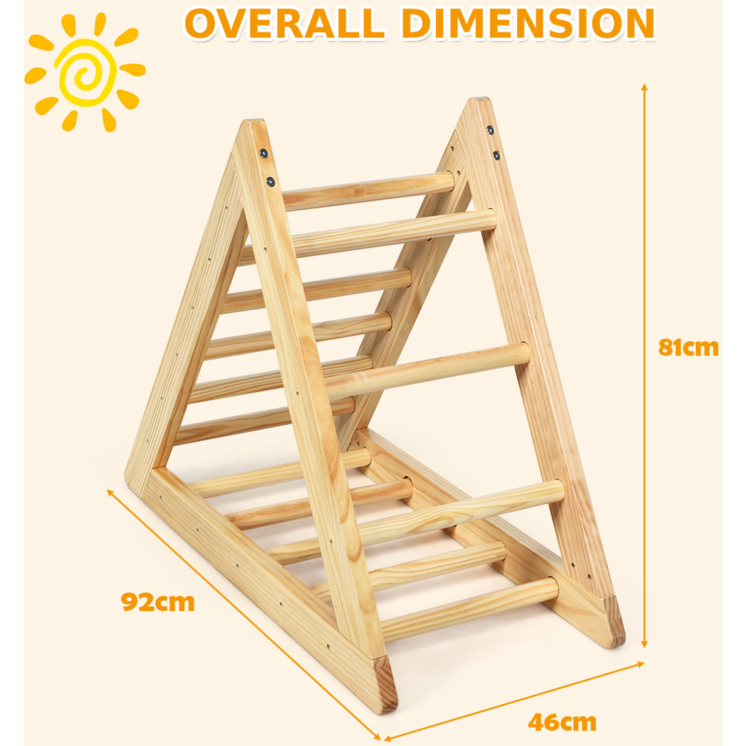 thumbnail image 2 of Costway Climbing Triangle With Tent Triangle Climber Crawling Toys For 2 of 9