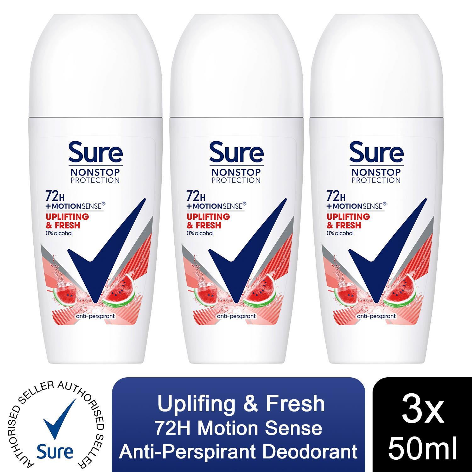 Sure Women Motion Sense AP Deodorant Rollon 72H Nonstop, Uplifting and Fresh50ml - 3