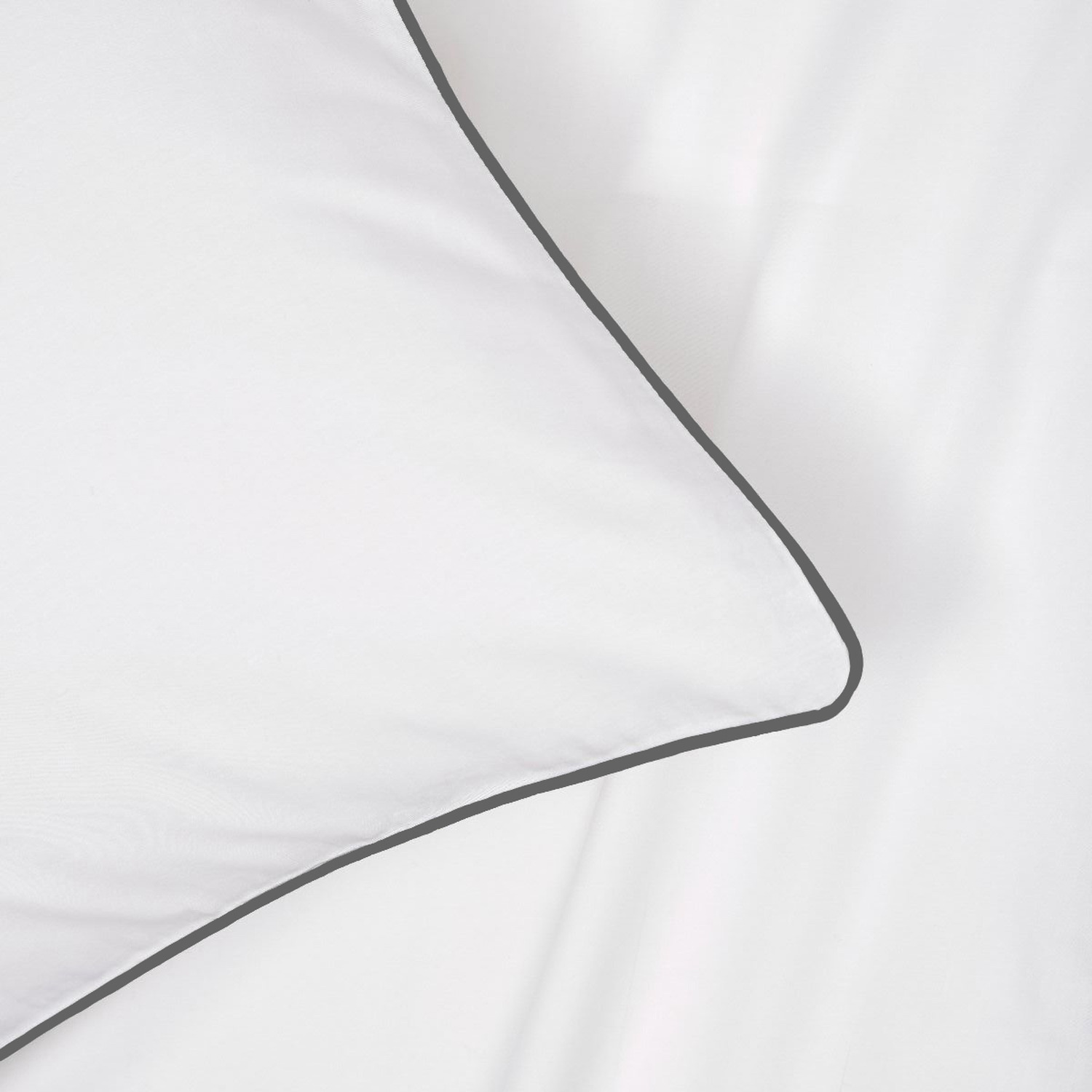 Piping Duvet Cover Set - White Superking