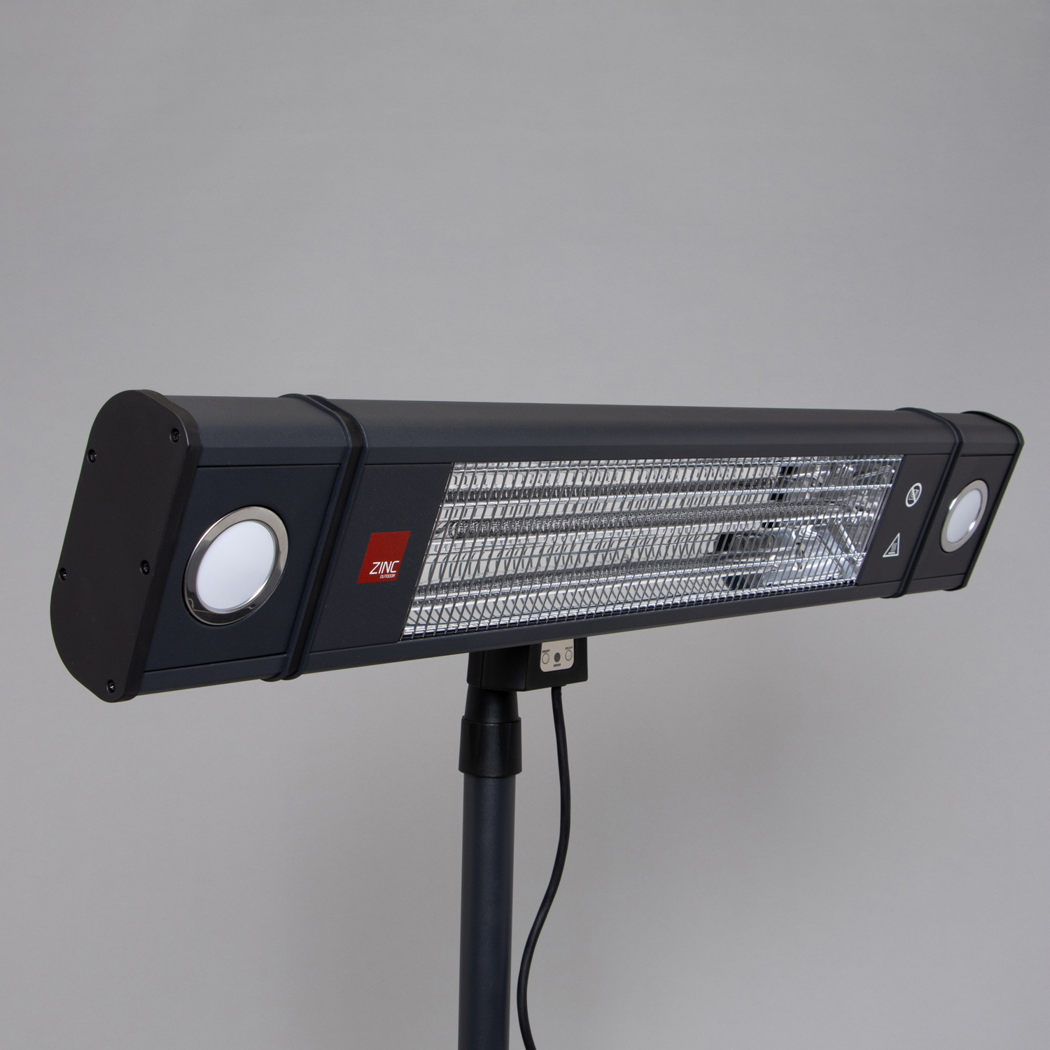 Wall Mount Outdoor Patio Heater With Remote Control - Black
