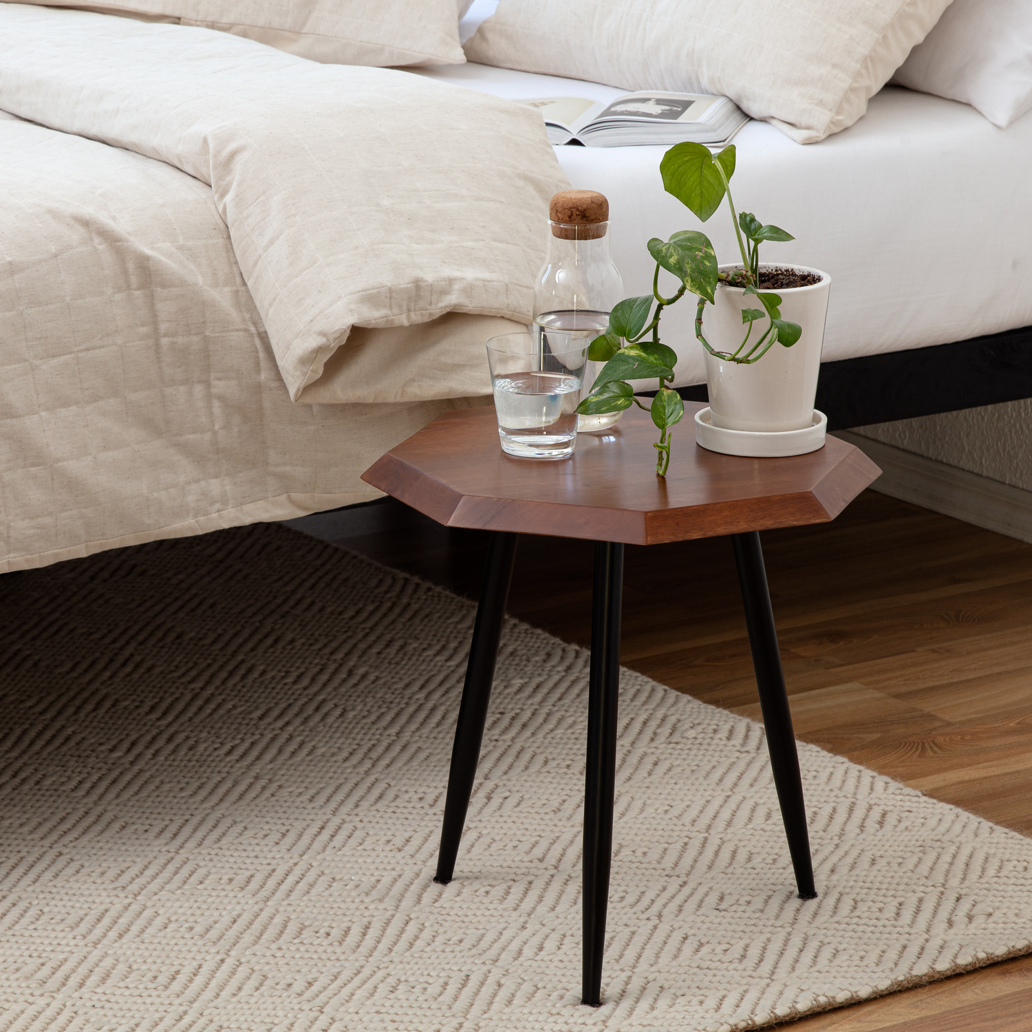 Rolande End Table - Walnut Small