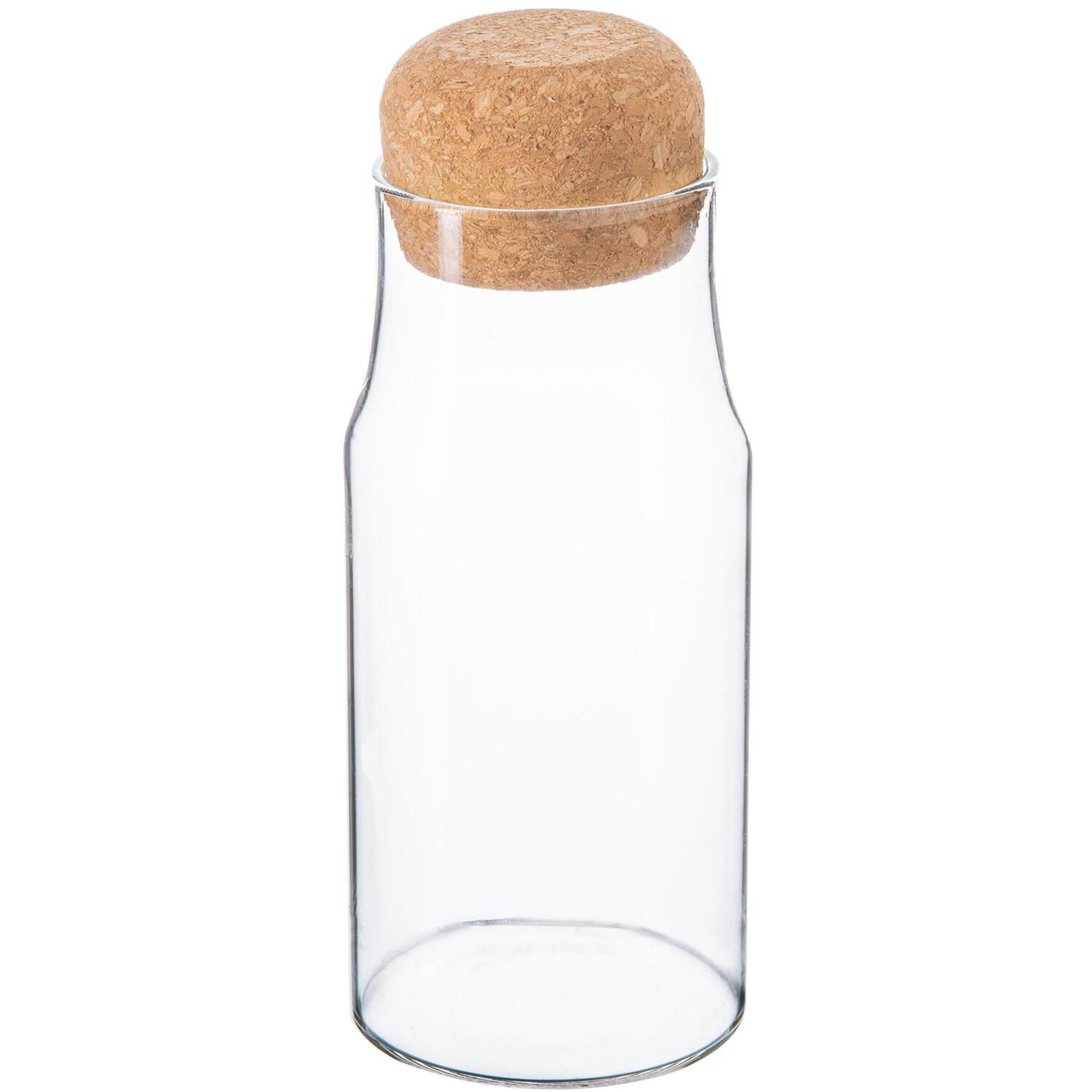 Image of Glass Storage Bottle with Cork Lid&hellip;