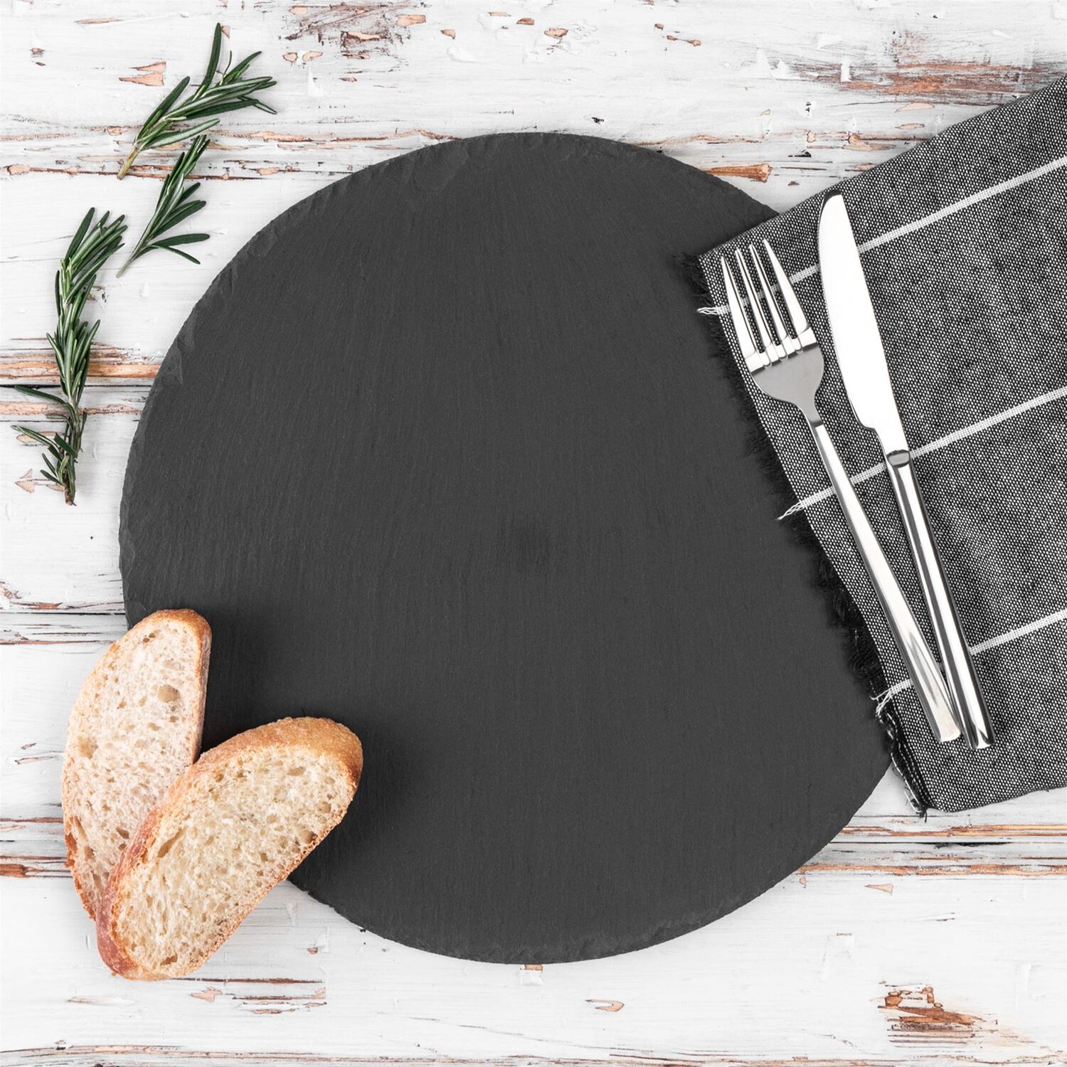Image of 33cm Round Slate Dinner Plates Pack&hellip;