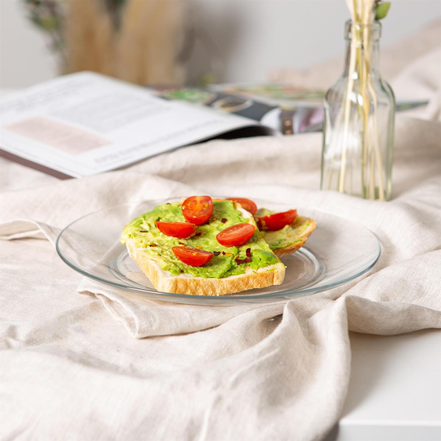 Image of Lys Glass Dinner Plates - 235mm&hellip;