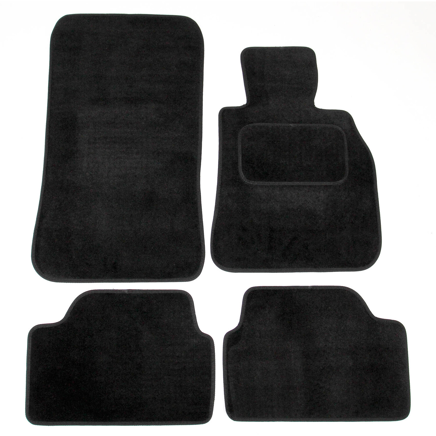 Actiasmat Bmw 1 Series E87 2004-2011 Tailored Carpet Car Mats With Fabric Tabs - Black