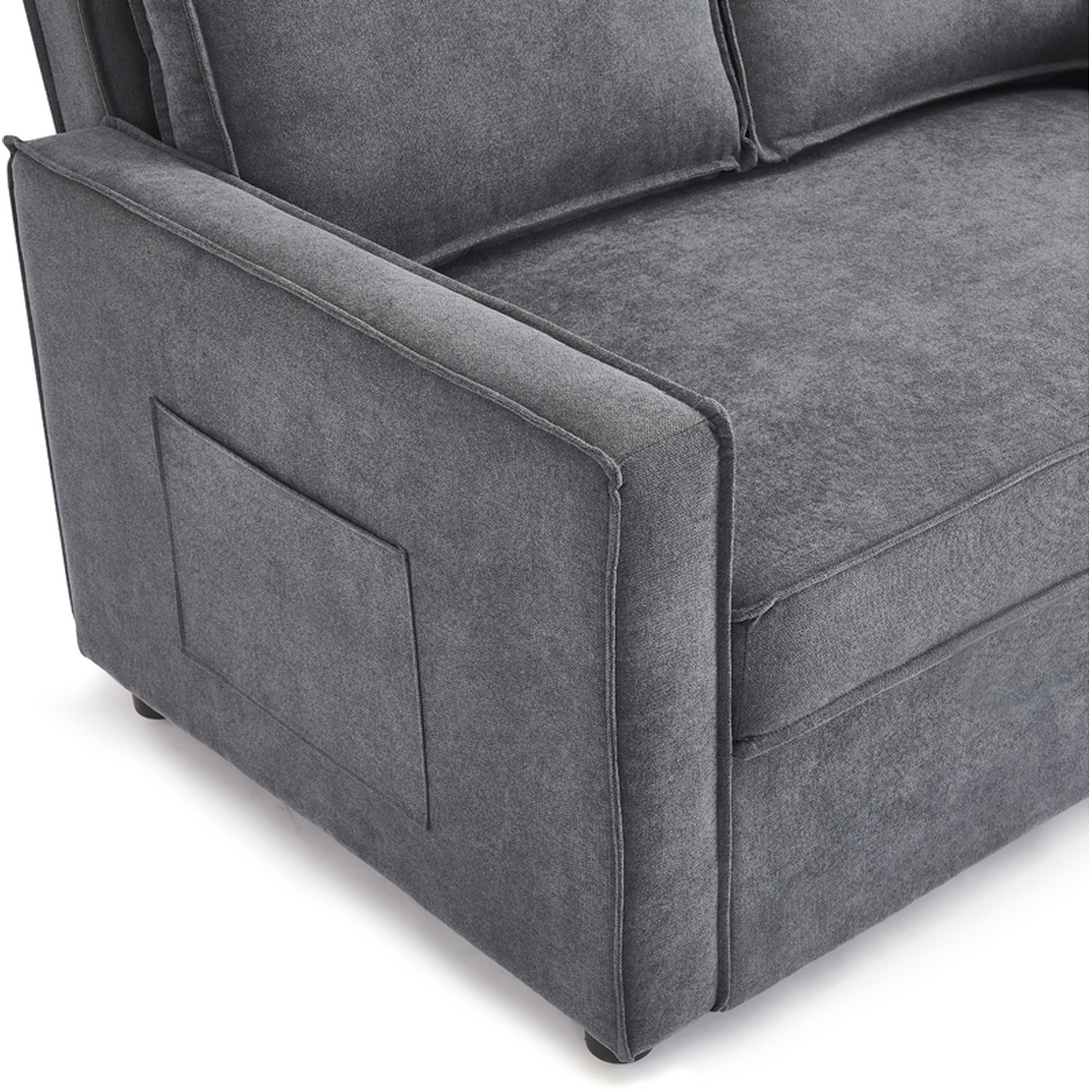 Hugo 2 Seater Sofa Bed Pull Out Linen Fabric