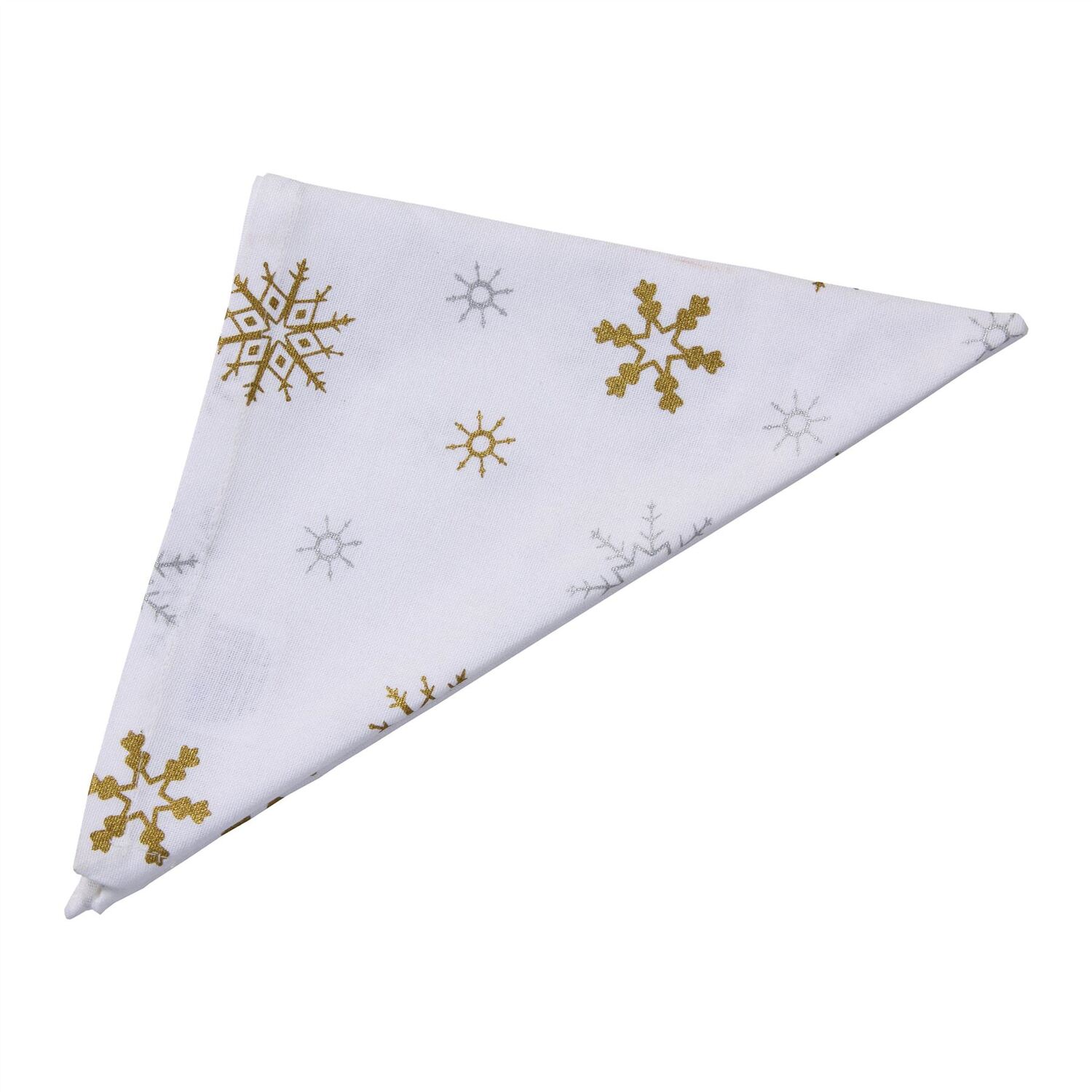 Image of Christmas Snowflake Cotton Fabric 4 Napkins&hellip;