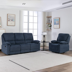 Sydney 1 and 3 Seater Fabric Latch Recliner Sofa Set
